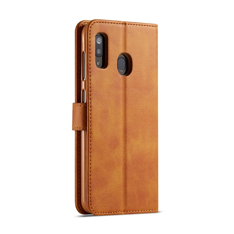 For Galaxy A40 LC.IMEEKE Calf Texture Horizontal Flip Leather Case, with Holder & Card Slots & Wallet