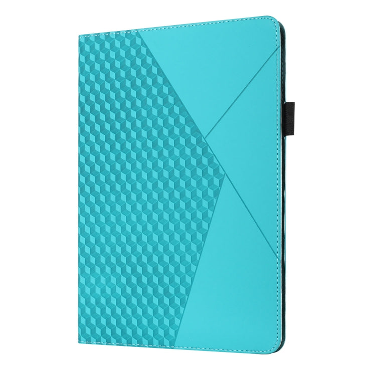 For Samsung Galaxy Tab S6 Lite SM-P610/T615 Rhombus Skin Feel Horizontal Flip Tablet Leather Case with Card Slots & Holder