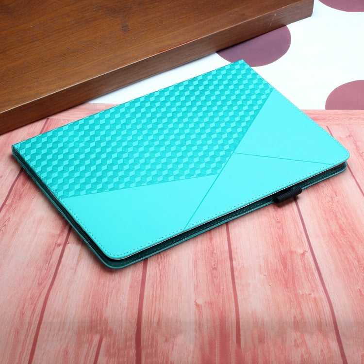 For Samsung Galaxy Tab A 10.1 2019 T510 Rhombus Skin Feel Horizontal Flip Tablet Leather Case with Card Slots & Holder