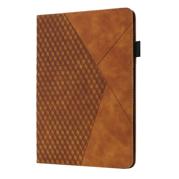 For Samsung Galaxy Tab A7 10.4 2020 T500/T505 Rhombus Skin Feel Horizontal Flip Tablet Leather Case with Card Slots & Holder