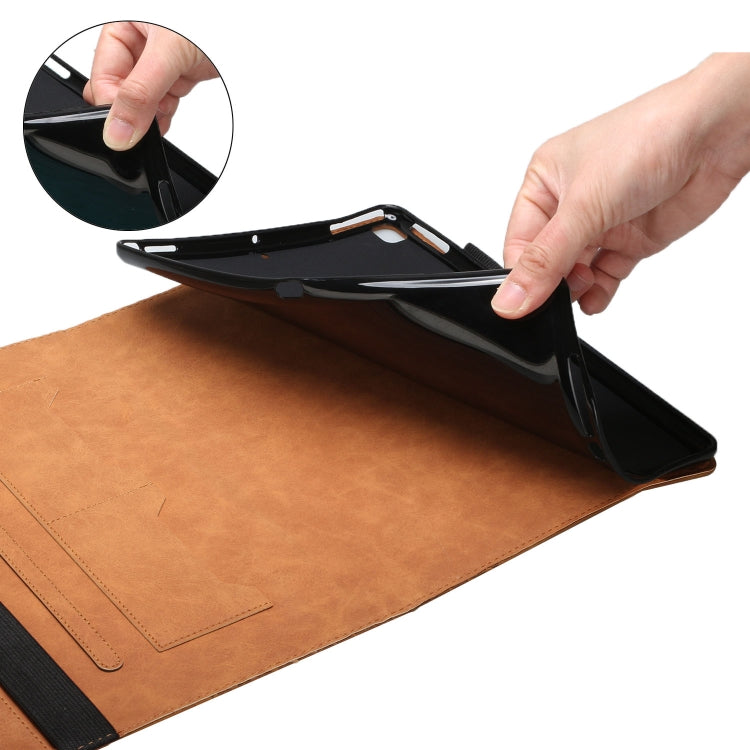 For Samsung Galaxy Tab A7 10.4 2020 T500/T505 Rhombus Skin Feel Horizontal Flip Tablet Leather Case with Card Slots & Holder