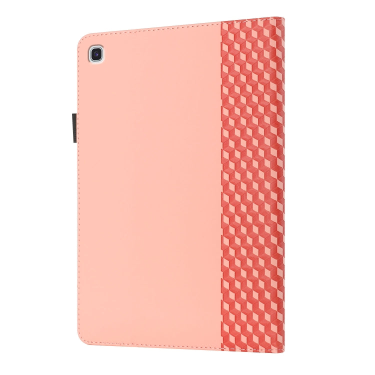For Samsung Galaxy Tab A7 10.4 2020 T500/T505 Rhombus Skin Feel Horizontal Flip Tablet Leather Case with Card Slots & Holder