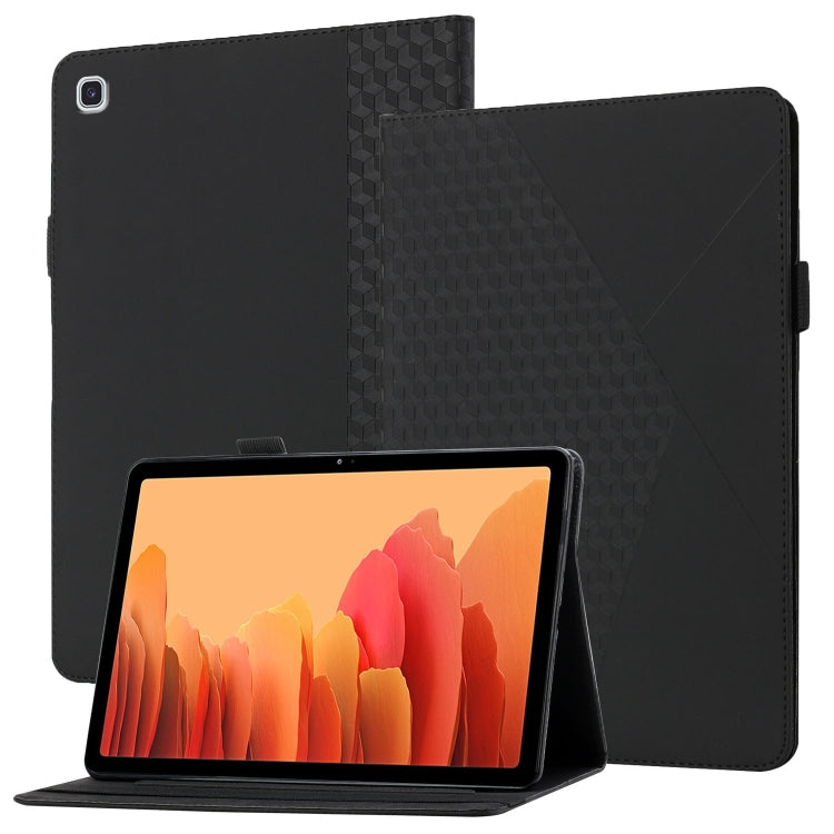 For Samsung Galaxy Tab A7 10.4 2020 T500/T505 Rhombus Skin Feel Horizontal Flip Tablet Leather Case with Card Slots & Holder
