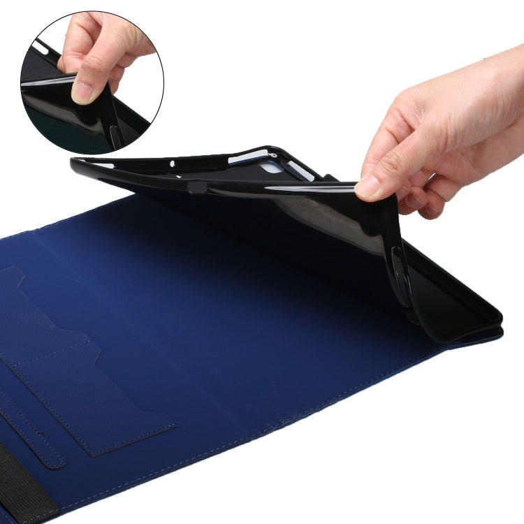 For Samsung Galaxy Tab A7 10.4 2020 T500/T505 Rhombus Skin Feel Horizontal Flip Tablet Leather Case with Card Slots & Holder