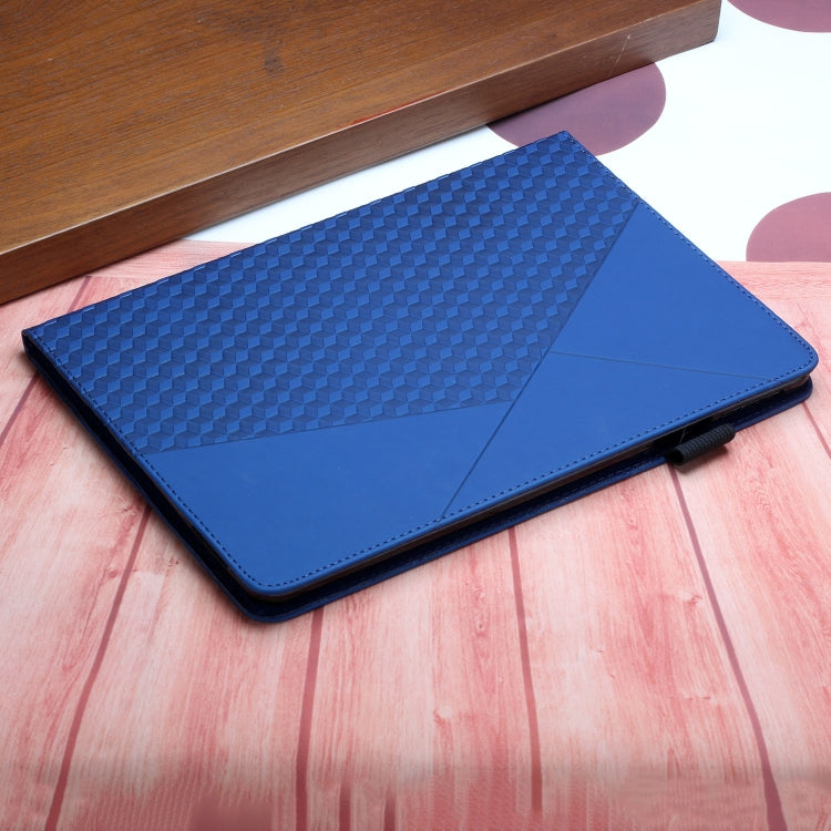 For Samsung Galaxy Tab A7 10.4 2020 T500/T505 Rhombus Skin Feel Horizontal Flip Tablet Leather Case with Card Slots & Holder