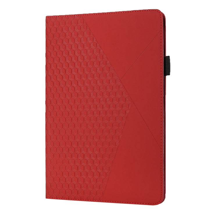 For Samsung Galaxy Tab A7 10.4 2020 T500/T505 Rhombus Skin Feel Horizontal Flip Tablet Leather Case with Card Slots & Holder