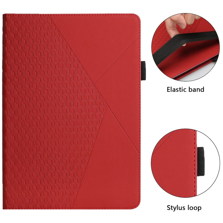 For Samsung Galaxy Tab A7 10.4 2020 T500/T505 Rhombus Skin Feel Horizontal Flip Tablet Leather Case with Card Slots & Holder
