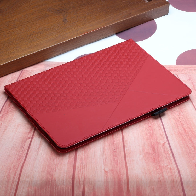 For Samsung Galaxy Tab A7 10.4 2020 T500/T505 Rhombus Skin Feel Horizontal Flip Tablet Leather Case with Card Slots & Holder