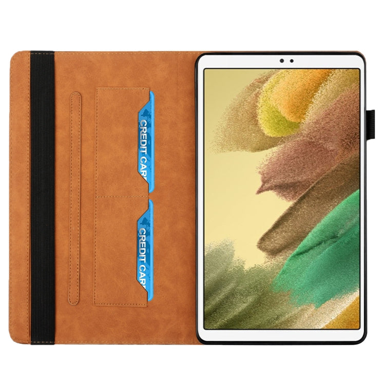 For Samsung Galaxy Tab A7 Lite 8.7 T220/T225 Rhombus Skin Feel Horizontal Flip Tablet Leather Case with Card Slots & Holder