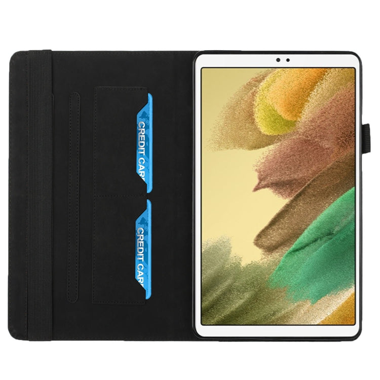 For Samsung Galaxy Tab A7 Lite 8.7 T220/T225 Rhombus Skin Feel Horizontal Flip Tablet Leather Case with Card Slots & Holder