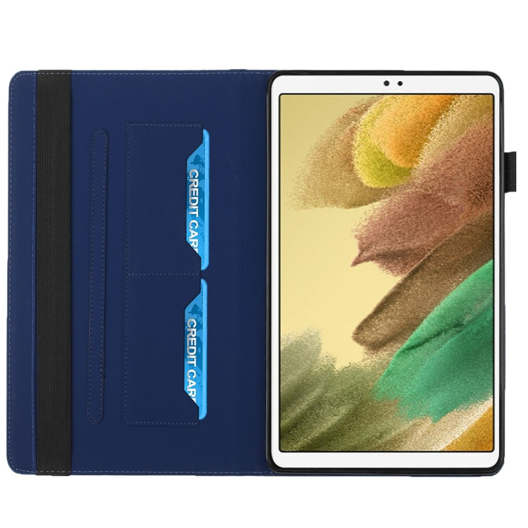 For Samsung Galaxy Tab A7 Lite 8.7 T220/T225 Rhombus Skin Feel Horizontal Flip Tablet Leather Case with Card Slots & Holder