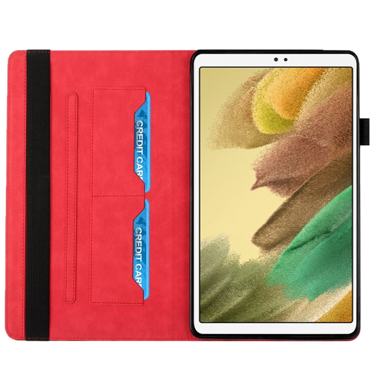 For Samsung Galaxy Tab A7 Lite 8.7 T220/T225 Rhombus Skin Feel Horizontal Flip Tablet Leather Case with Card Slots & Holder