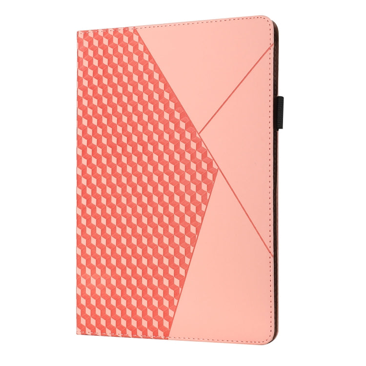 For Samsung Tab A 8.0 2019 T290/T295/T297 Rhombus Skin Feel Horizontal Flip Tablet Leather Case with Card Slots & Holder