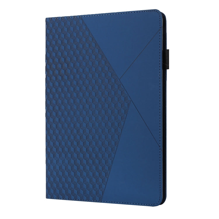 For Samsung Tab A 8.0 2019 T290/T295/T297 Rhombus Skin Feel Horizontal Flip Tablet Leather Case with Card Slots & Holder