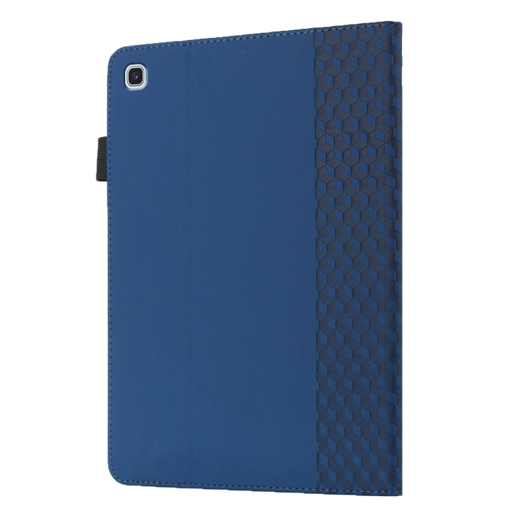For Samsung Tab A 8.0 2019 T290/T295/T297 Rhombus Skin Feel Horizontal Flip Tablet Leather Case with Card Slots & Holder