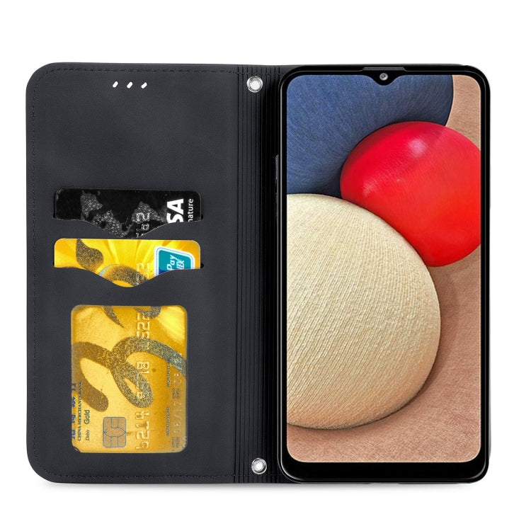 For Samsung Galaxy A03s 166mm Retro Skin Feel Magnetic Horizontal Flip Leather Case with Holder & Card Slots & Wallet & Photo Frame