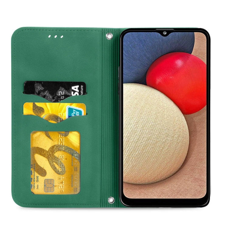 For Samsung Galaxy A03s 166mm Retro Skin Feel Magnetic Horizontal Flip Leather Case with Holder & Card Slots & Wallet & Photo Frame