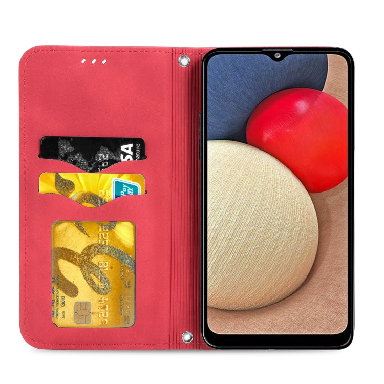 For Samsung Galaxy A03s 166mm Retro Skin Feel Magnetic Horizontal Flip Leather Case with Holder & Card Slots & Wallet & Photo Frame