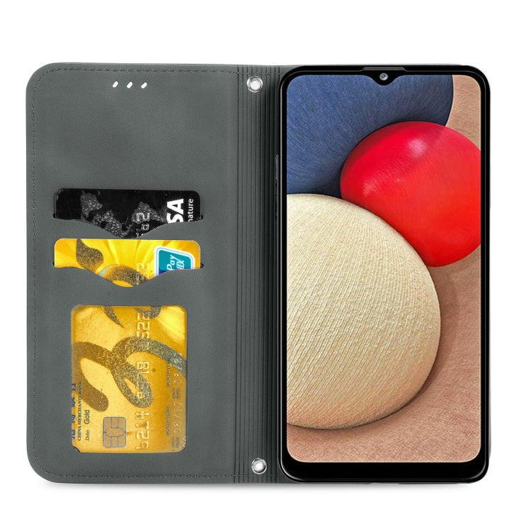 For Samsung Galaxy A03s 166mm Retro Skin Feel Magnetic Horizontal Flip Leather Case with Holder & Card Slots & Wallet & Photo Frame