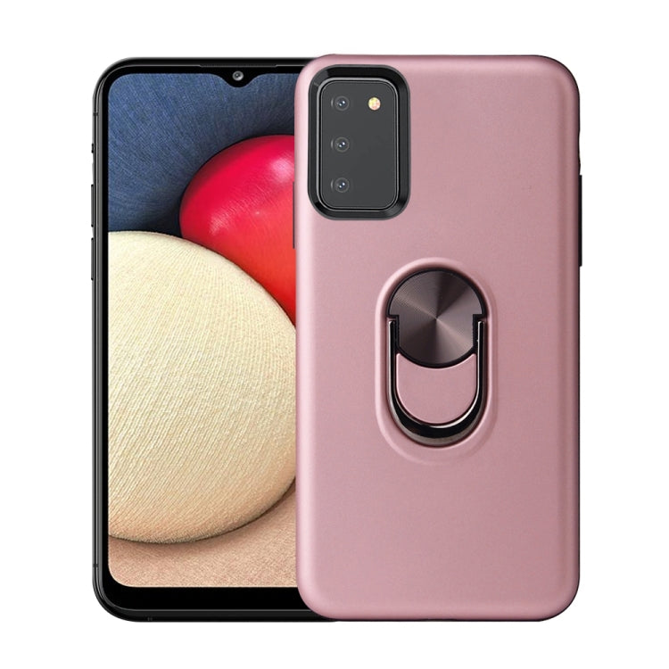 For Samsung Galaxy A03s 166mm 360 Rotary Multifunctional Stent PC+TPU Case with Magnetic Invisible Holder