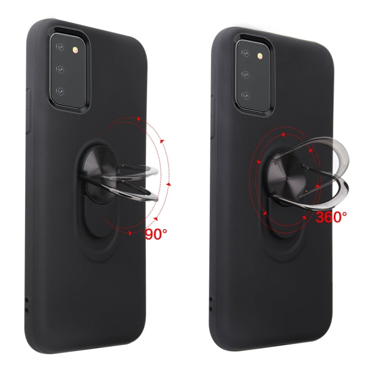 For Samsung Galaxy A03s 166mm 360 Rotary Multifunctional Stent PC+TPU Case with Magnetic Invisible Holder