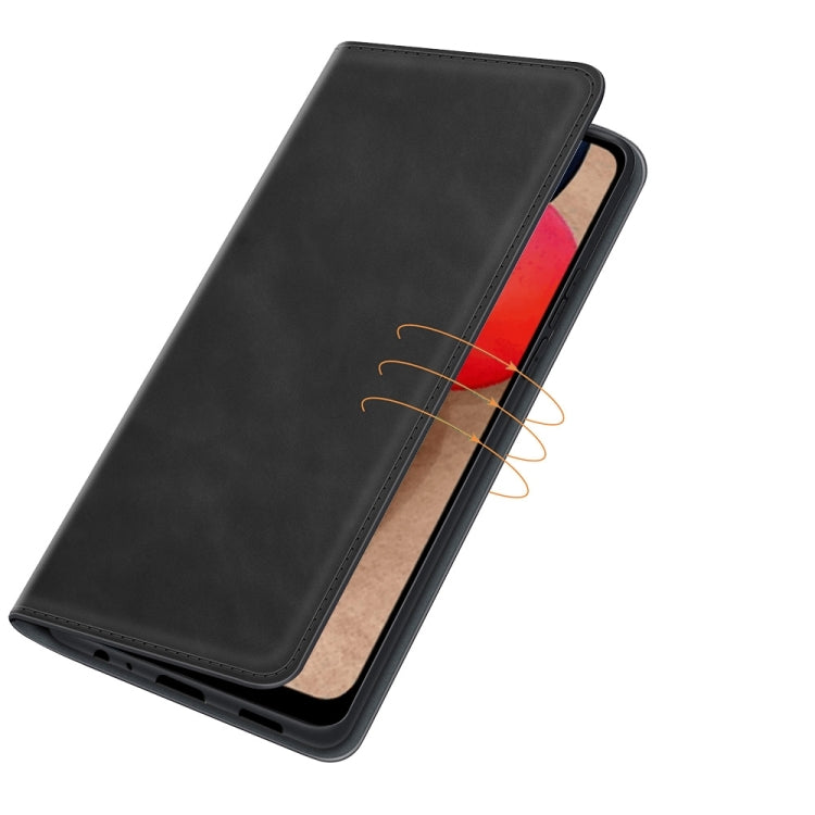 For Samsung Galaxy A03s 166mm Retro-skin Magnetic Suction Leather Case with Holder & Card Slots & Wallet