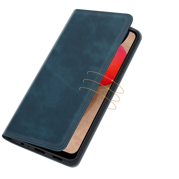 For Samsung Galaxy A03s 166mm Retro-skin Magnetic Suction Leather Case with Holder & Card Slots & Wallet
