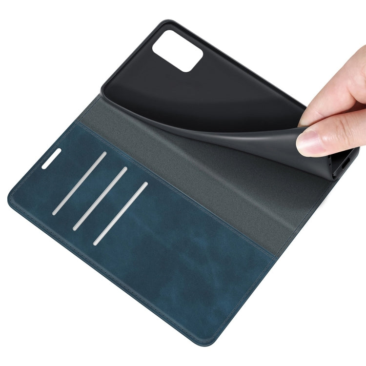 For Samsung Galaxy A03s 166mm Retro-skin Magnetic Suction Leather Case with Holder & Card Slots & Wallet