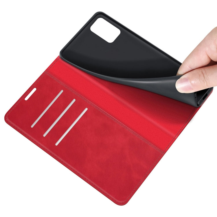 For Samsung Galaxy A03s 166mm Retro-skin Magnetic Suction Leather Case with Holder & Card Slots & Wallet