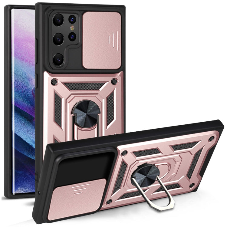 For Samaung Galaxy S22 Ultra 5G Sliding Camera Cover Design TPU+PC Protective Case