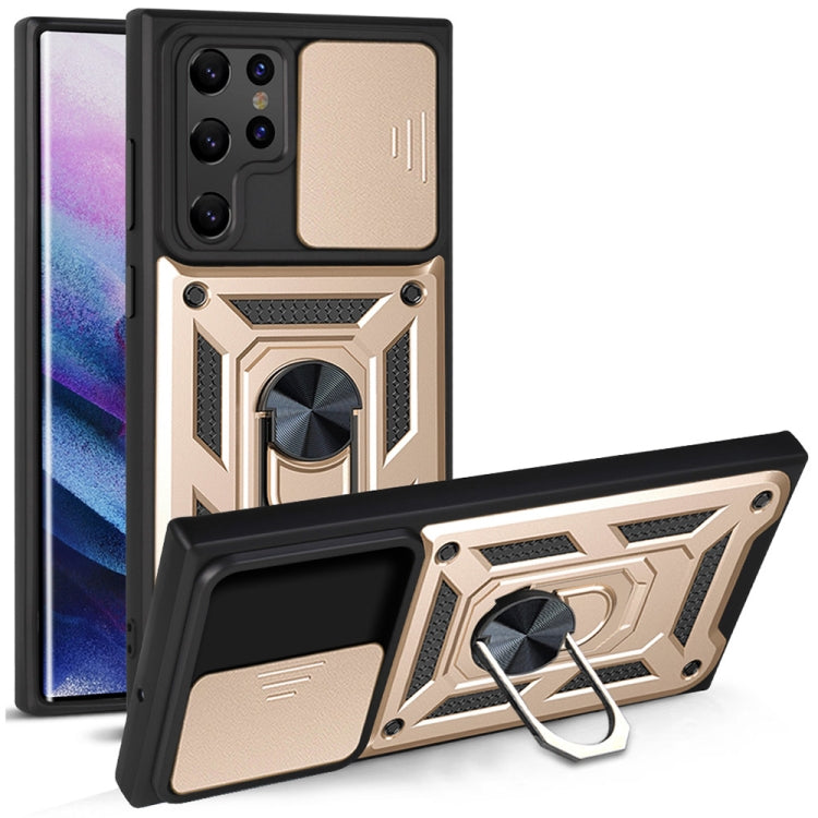 For Samaung Galaxy S22 Ultra 5G Sliding Camera Cover Design TPU+PC Protective Case