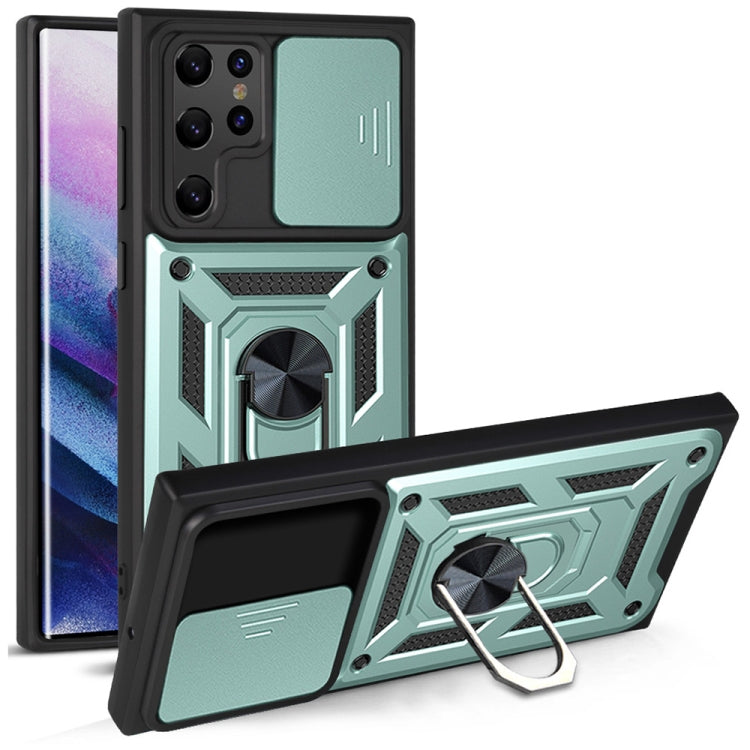 For Samaung Galaxy S22 Ultra 5G Sliding Camera Cover Design TPU+PC Protective Case