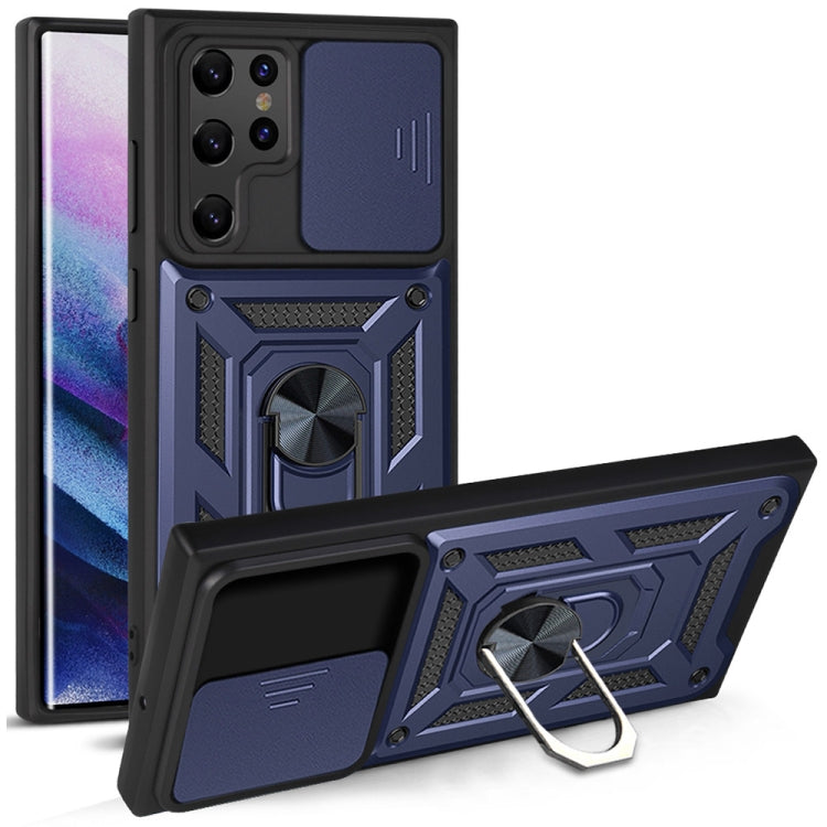 For Samaung Galaxy S22 Ultra 5G Sliding Camera Cover Design TPU+PC Protective Case