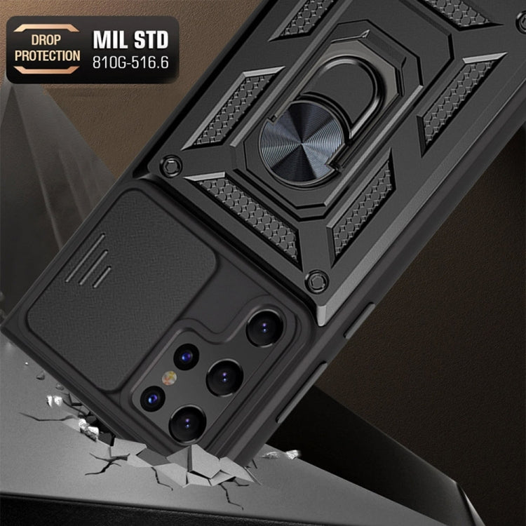 For Samaung Galaxy S22 Ultra 5G Sliding Camera Cover Design TPU+PC Protective Case