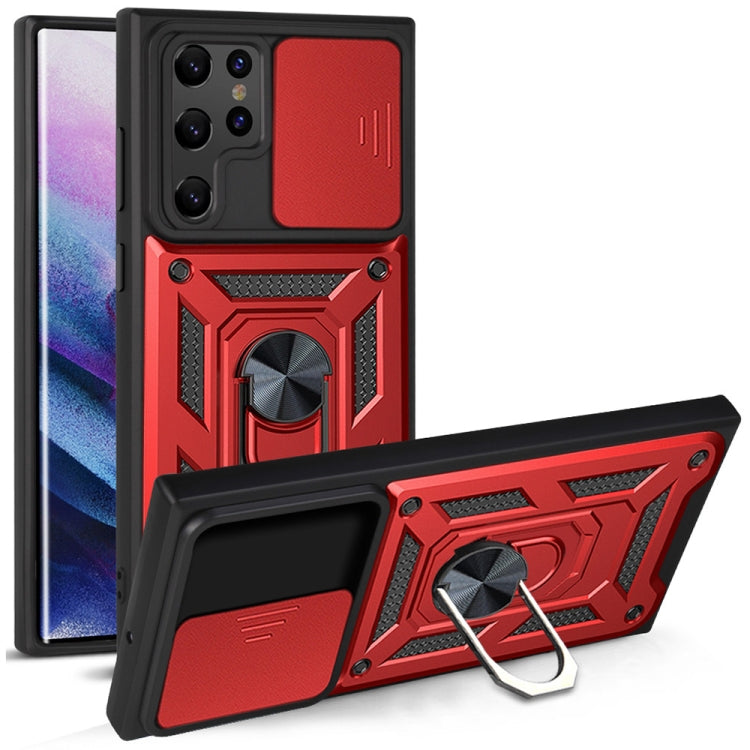 For Samaung Galaxy S22 Ultra 5G Sliding Camera Cover Design TPU+PC Protective Case