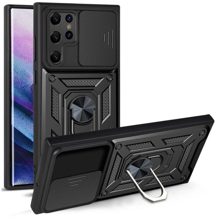 For Samaung Galaxy S22 Ultra 5G Sliding Camera Cover Design TPU+PC Protective Case