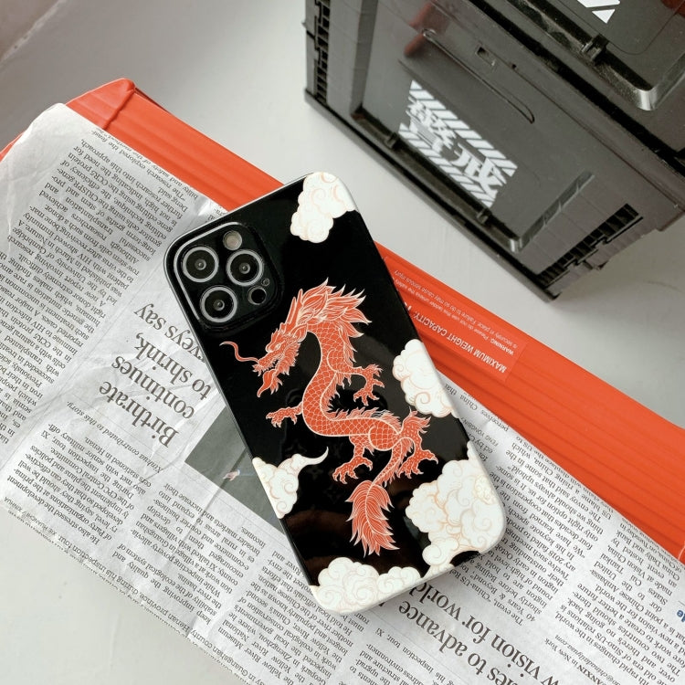 For iPhone 13 Dragon Pattern IMD Protective Cover