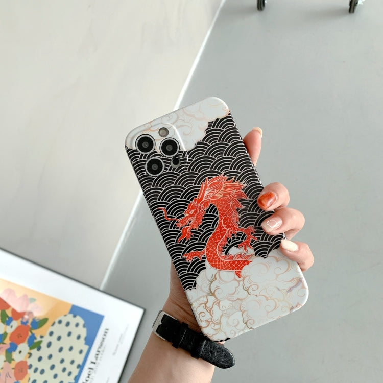 For iPhone 13 Dragon Pattern IMD Protective Cover