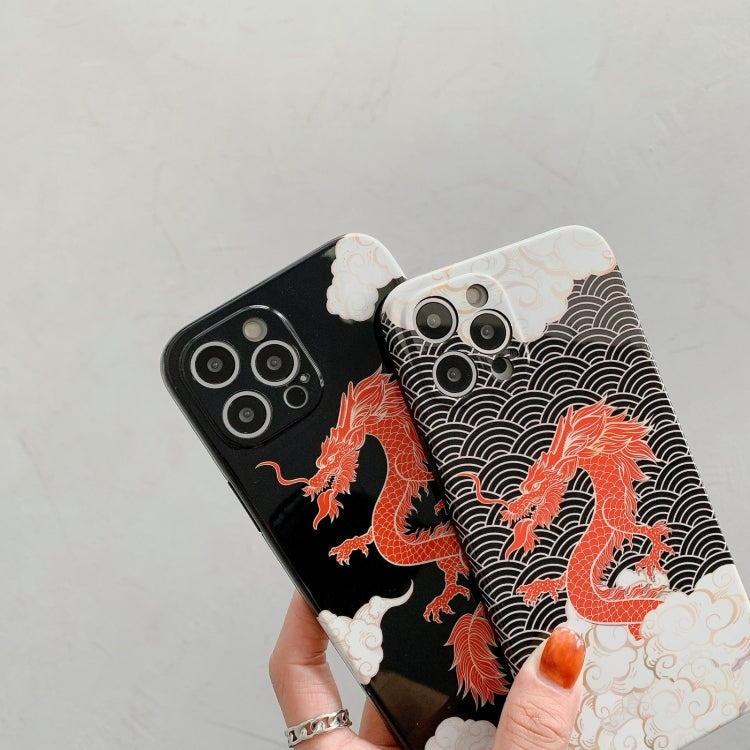 For iPhone 13 Dragon Pattern IMD Protective Cover
