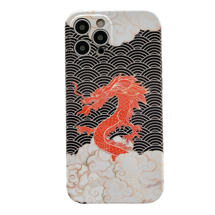 For iPhone 13 Pro Max Dragon Pattern IMD Protective Cover