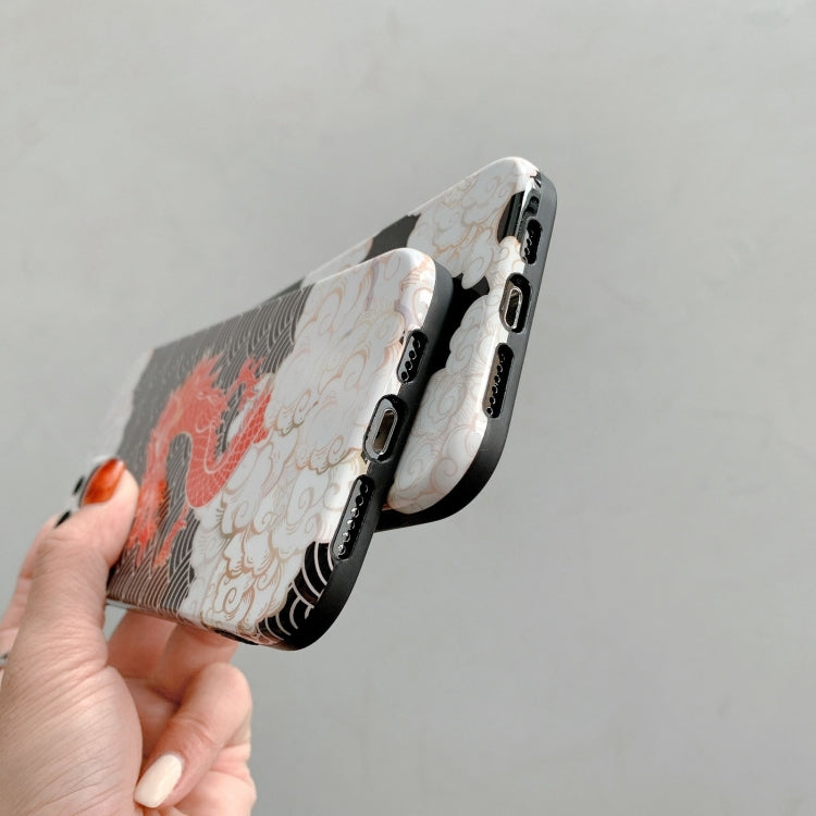 For iPhone 13 Pro Max Dragon Pattern IMD Protective Cover