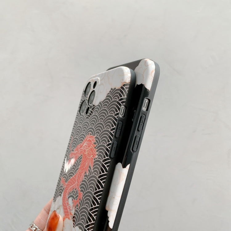 For iPhone 13 Pro Max Dragon Pattern IMD Protective Cover