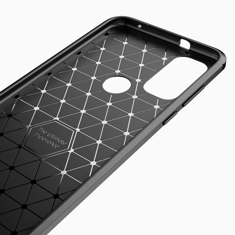 For Motorola Moto G Pure Brushed Texture Carbon Fiber TPU Case