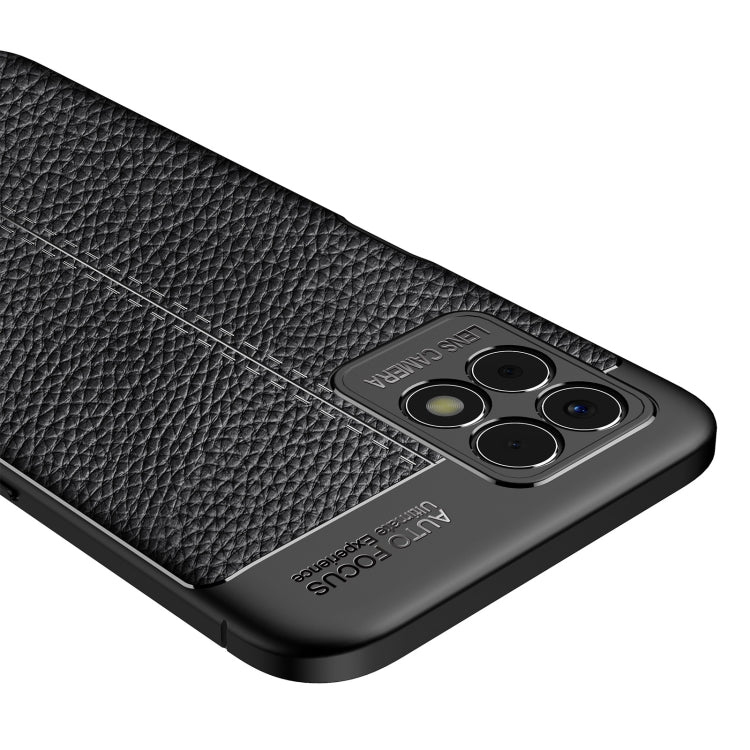 For OPPO Realme 8i Litchi Texture TPU Shockproof Case