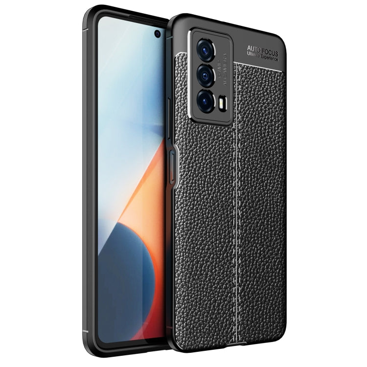 For vivo iQOO Z5 Litchi Texture TPU Shockproof Case