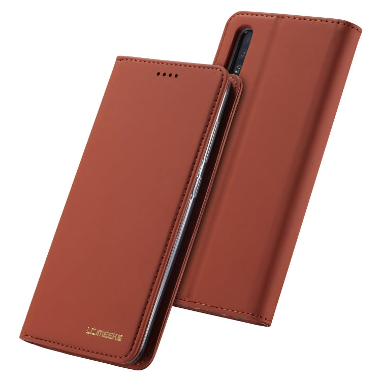 For Galaxy A70 LC.IMEEKE LC-002 Series Skin Hand Feeling PU + TPU Horizontal Flip Leather Case with Holder & Card Slot & Wallet