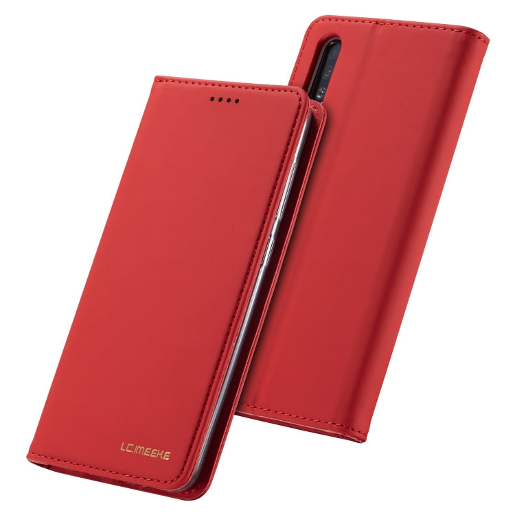 For Galaxy A70 LC.IMEEKE LC-002 Series Skin Hand Feeling PU + TPU Horizontal Flip Leather Case with Holder & Card Slot & Wallet