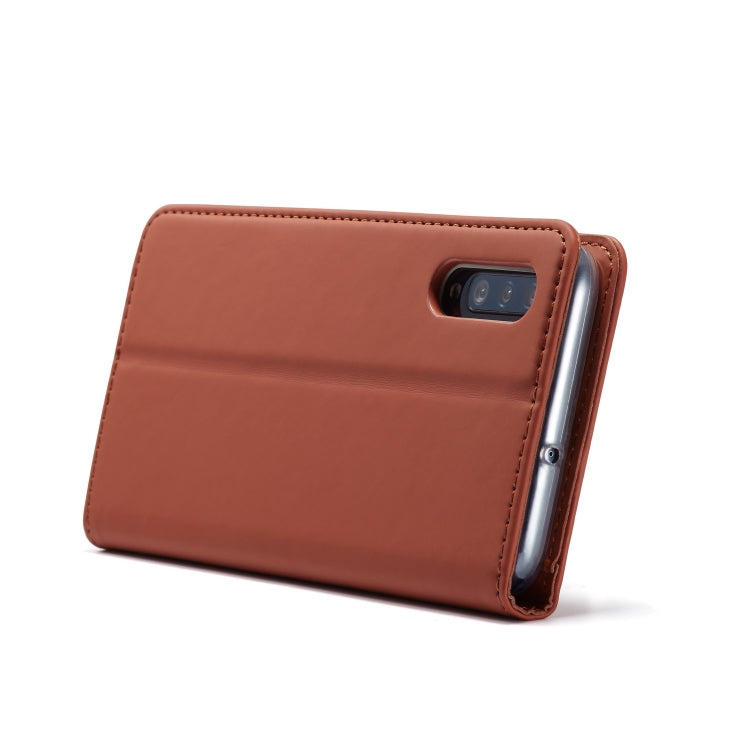 For Galaxy A50 LC.IMEEKE LC-002 Series Skin Hand Feeling PU + TPU Horizontal Flip Leather Case with Holder & Card Slot & Wallet