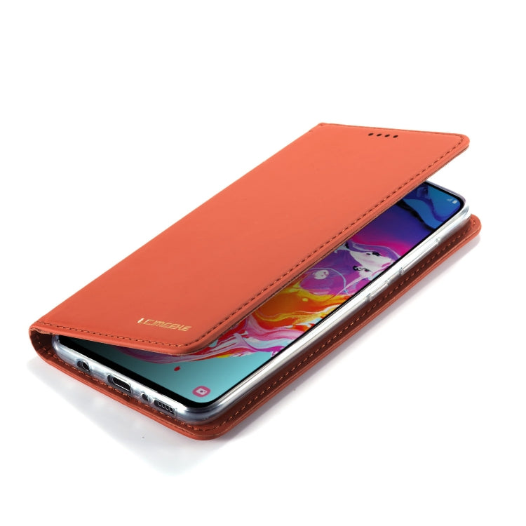 For Galaxy A50 LC.IMEEKE LC-002 Series Skin Hand Feeling PU + TPU Horizontal Flip Leather Case with Holder & Card Slot & Wallet