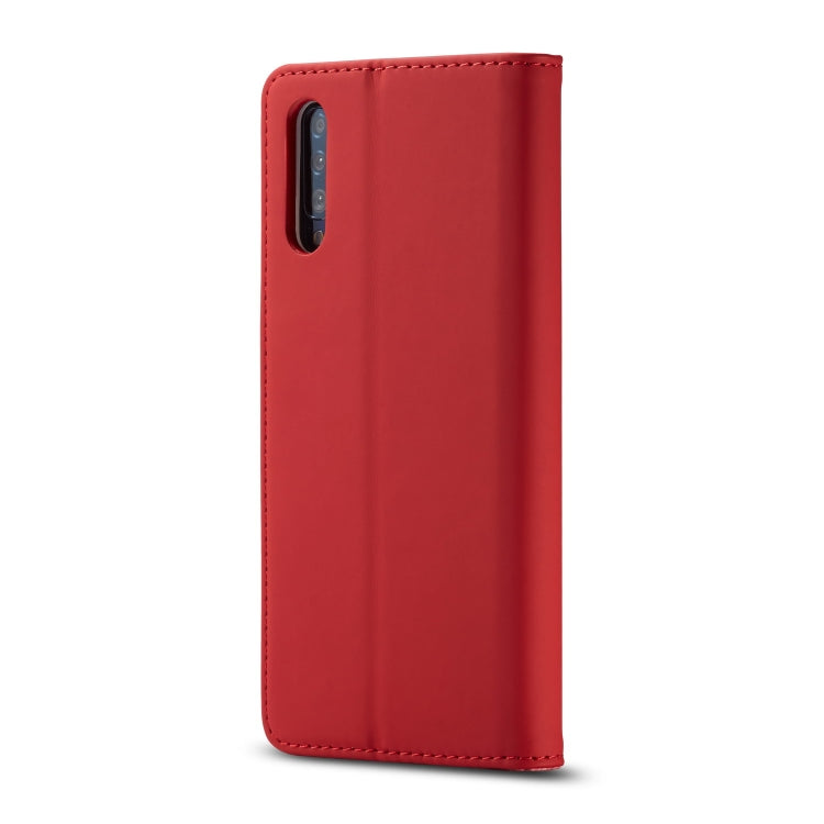 For Galaxy A50 LC.IMEEKE LC-002 Series Skin Hand Feeling PU + TPU Horizontal Flip Leather Case with Holder & Card Slot & Wallet
